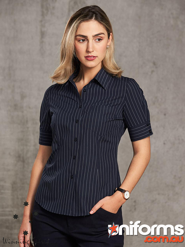 M8224 - Size Chart for Winning Spirit Ladies PinStripe SS Shirt