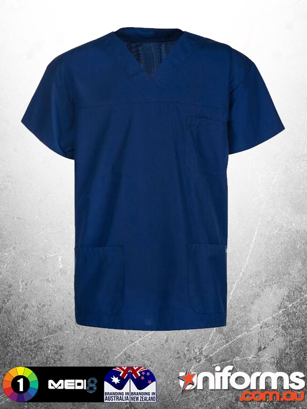 M88000 UNISEX SCRUB TOP WITH POCKETS Front  1603666875 184