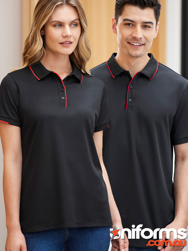 Focus Polo in Black and Orange (P313MS) - Eye-Catching Design