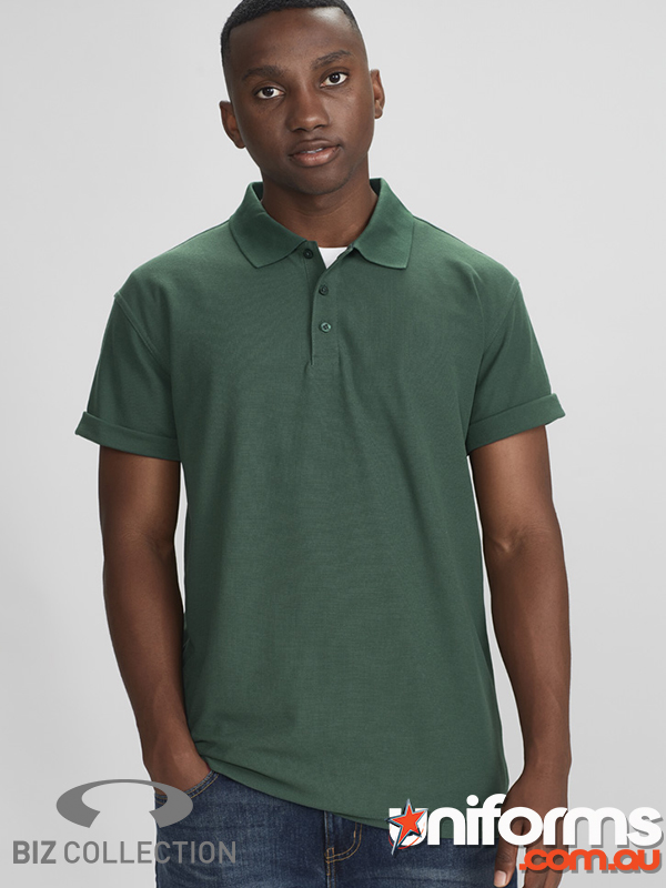 P400MS Crew Polo - Back View in Maroon Color