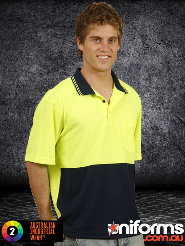 Winning Spirit HiVis TrueDry Polo (SW01TD) by Uniforms and Workwear - High-Visibility Workwear for Safety