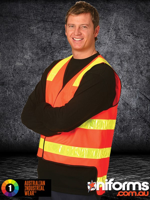 Winning Spirit VIC Road Style Safety Vest (SW10A). Complies with safety standards, making it essential for any safety-conscious workplace.
