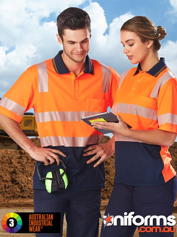Winning Spirit Truedry Biomotion Segmented S/S Safety Polo (SW73). This high visibility safety polo provides comfort and durability for people in various industries.