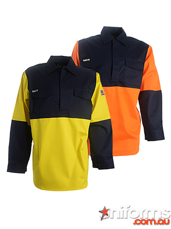 GLOFLASH Welders Shirt displaying the hivis
