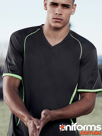 Biz Collection Razor Tee (T406MS) - A modern fit that enhances mobility and style.