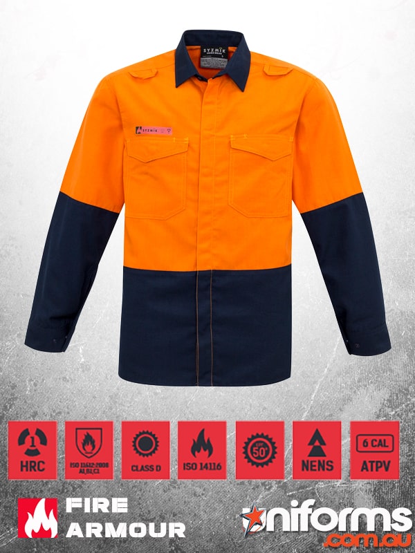 Stay Safe and Seen with the Syzmic RangeMens Hi Vis Spliced Shirt ZW138