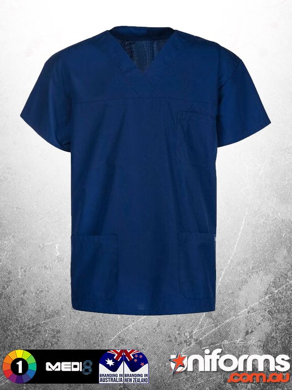 M88000 UNISEX SCRUB TOP WITH POCKETS Front  1603666875 184
